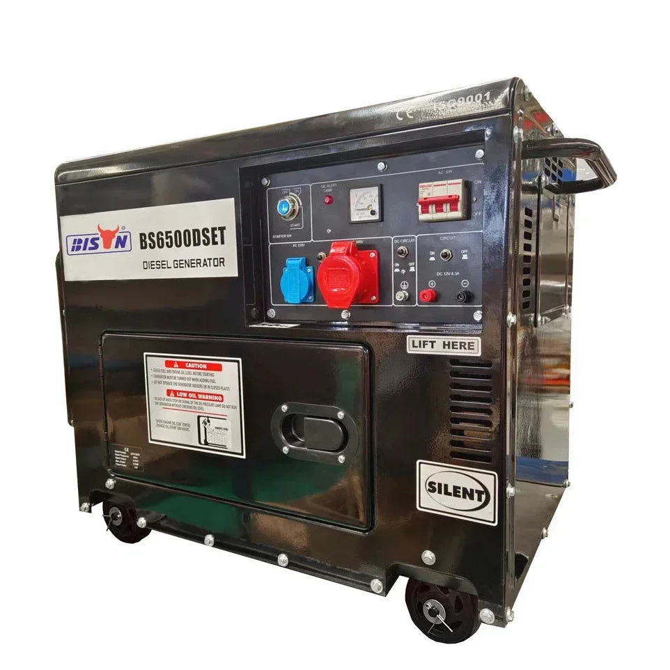 Générateur diesel silencieux électrique de secours, démarrage électrique, monophasé, triphasé, 3KW, 5KW, 6KW, 50Hz