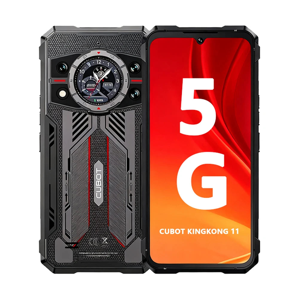 Cubot Smartphone robuste Kingkong 11 Android 15 dimension 7025 5G téléphone portable 16GB + 256GB 10200mAh 108MP 33W téléphone portable NFC