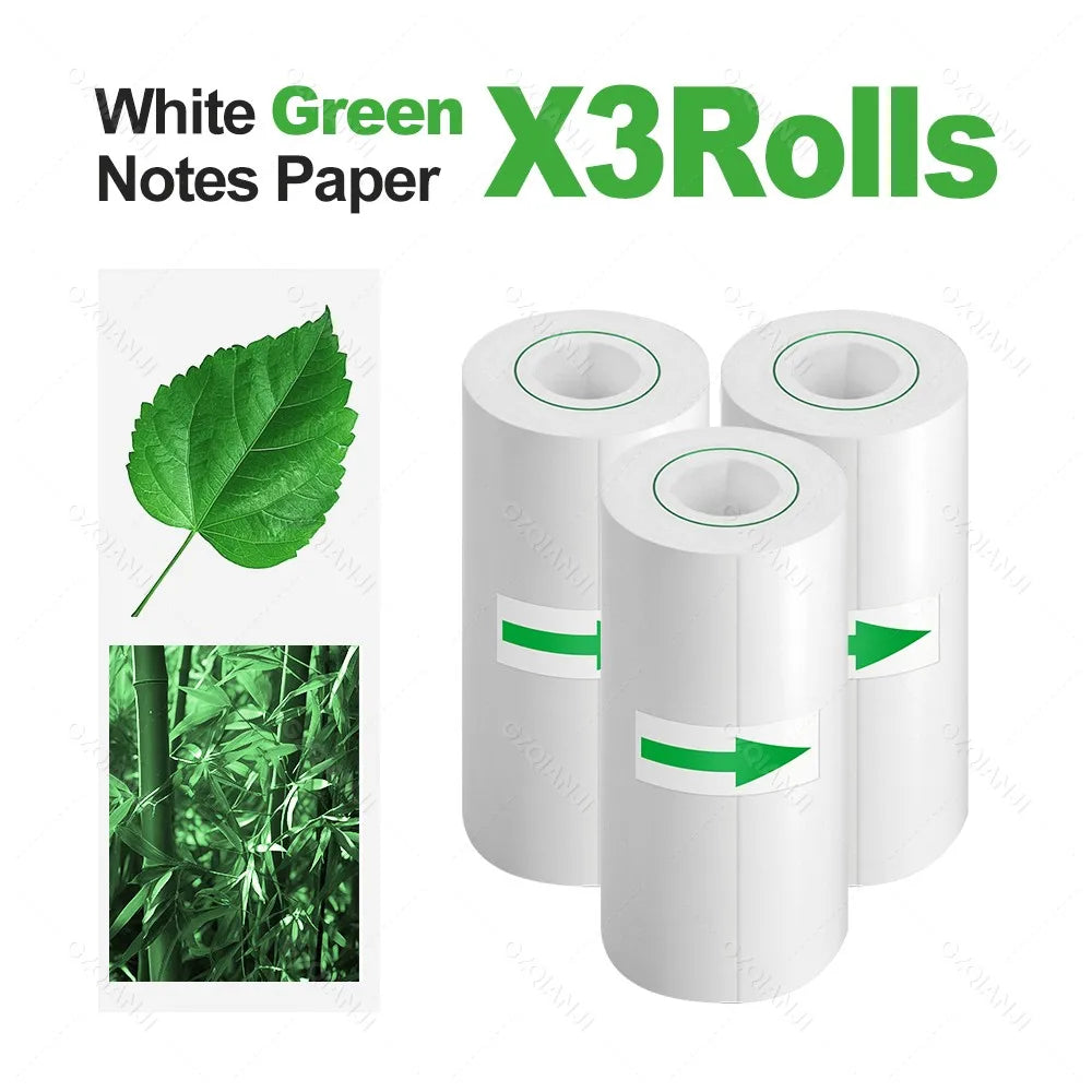 304DPI imprimante thermique de poche Bluetooth Mini imprimante Photo Portable sans fil iOS Android impression et 57mm rouleaux de papier de couleur blanche