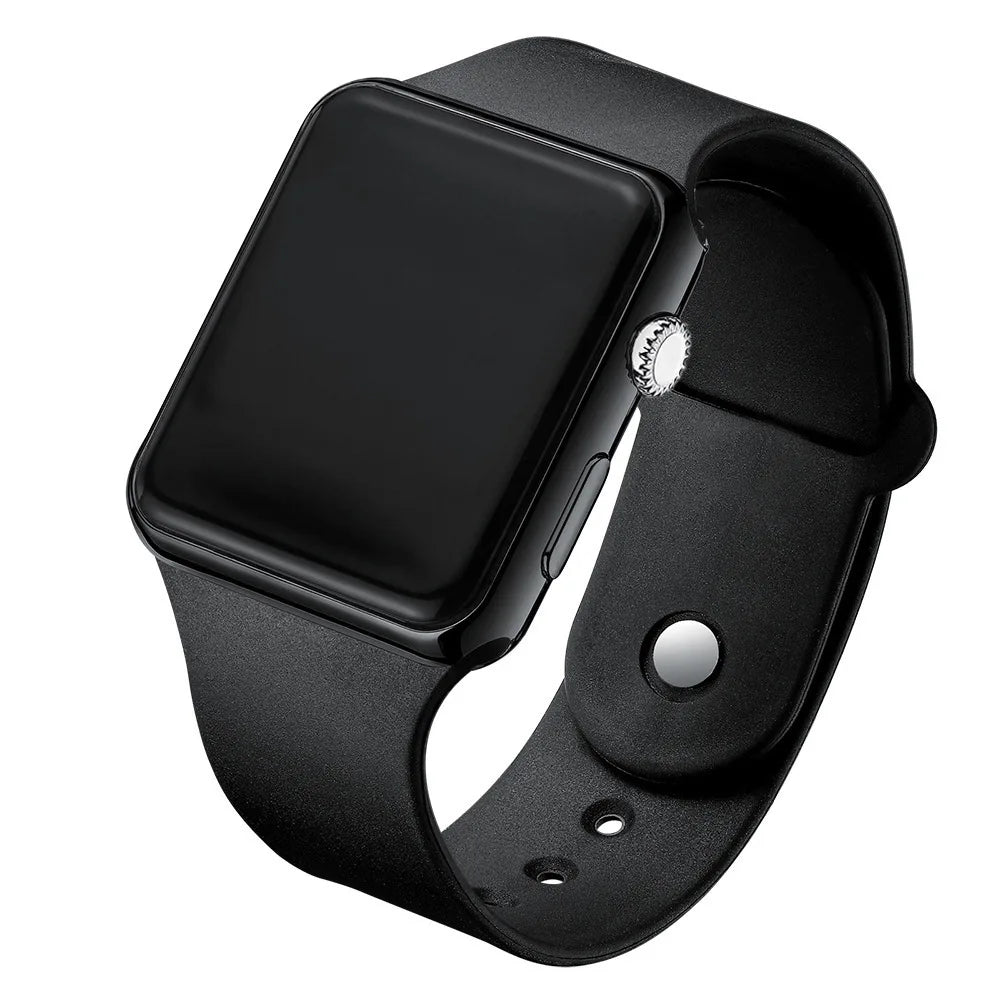 Montre numérique Simple pour hommes femmes mode Sport montre électronique LED bracelet en Silicone noir montre pour hommes décontractée Reloj Hombre