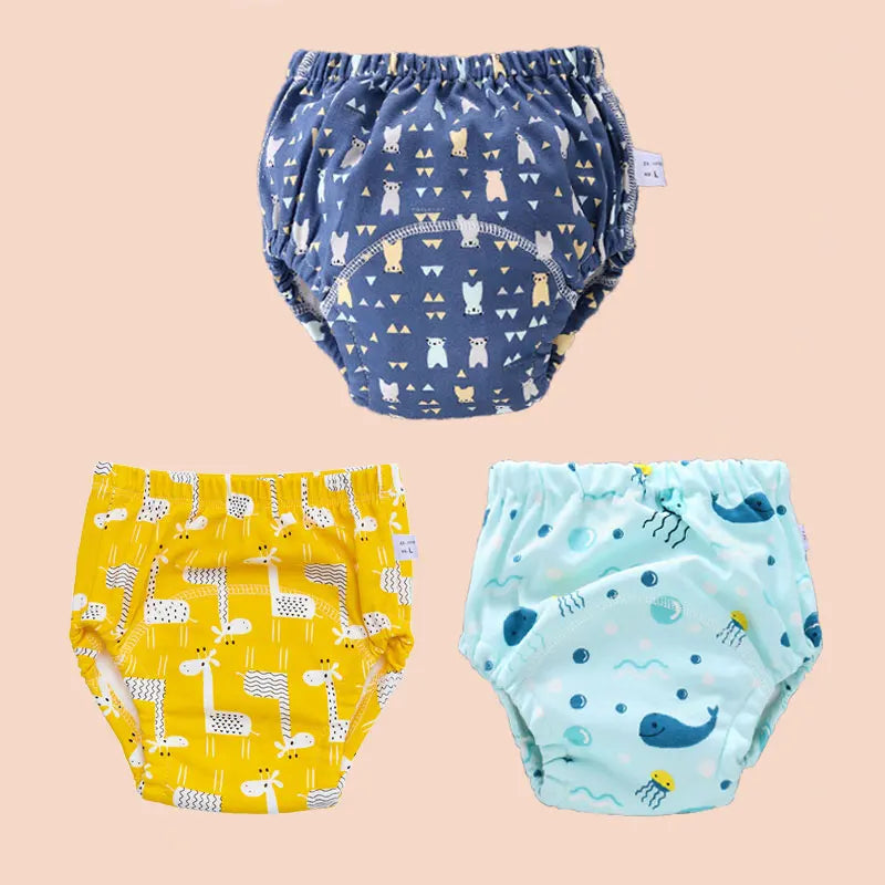 Couches réutilisables pour bébé, culottes, pantalons d'entraînement en pot pour enfants, couches en tissu écologique, toilettes lavables, couches en coton pour tout-petits
