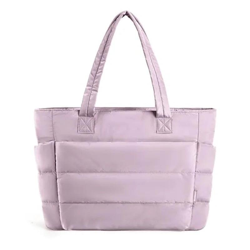 BAGSMART sac femme couleur unie sac fourre-tout trajet collège rembourré sac à bandoulière loisirs Simple femme sacs à main pour voyage