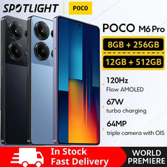 POCO-Smartphone M6 Pro 4G, version globale, Helio G99 Ultra, flux 120Hz, AMOLED, triple caméra 64MP, OIS 67W, développements turbo