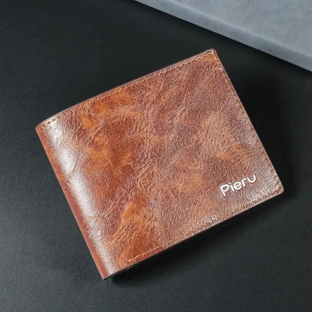 Men Purse Black Coin Wallet Male Business Id Cards Holder Pu Leather Multiple Slot Casual Large Capacity Dollar Coin Money Bags