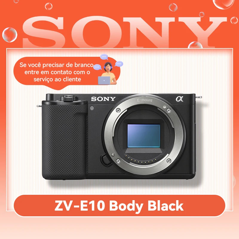 Sony Alpha ZVE10 APS-C Sans Miroir Numérique Compact Caméra Professionnelle prolifération Photographie 24.20MP 4K Caméras Vidéo ZV-E10