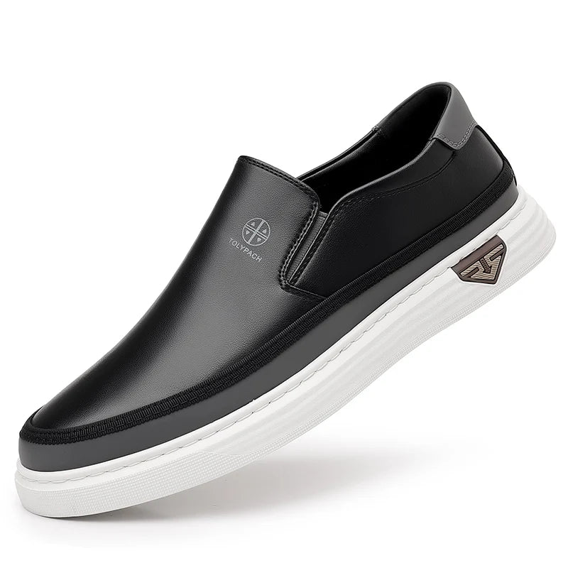 Mocassins respirants en cuir véritable pour hommes, chaussures décontractées faites à la main, mocassins à enfiler, chaussures de conduite pour hommes, marque de luxe, nouveau