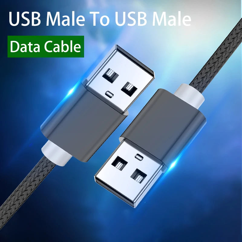 Câble d’extension USB vers USB Type A Rallonge USB mâle vers mâle pour radiateur Disque dur Webcom Appareil photo Ordinateur Câble USB Extens