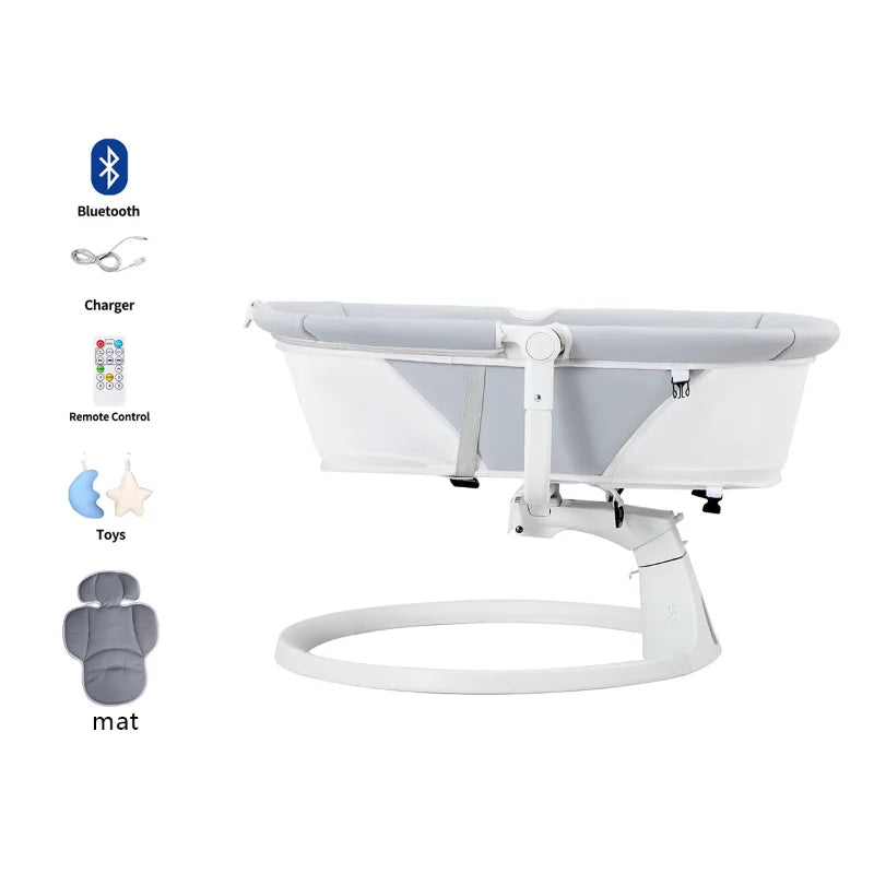 Nouveau bébé multi fonctionnel berceau électrique berceau nouveau-né intelligent coaxial bébé bébé couché berceau plat panier de couchage