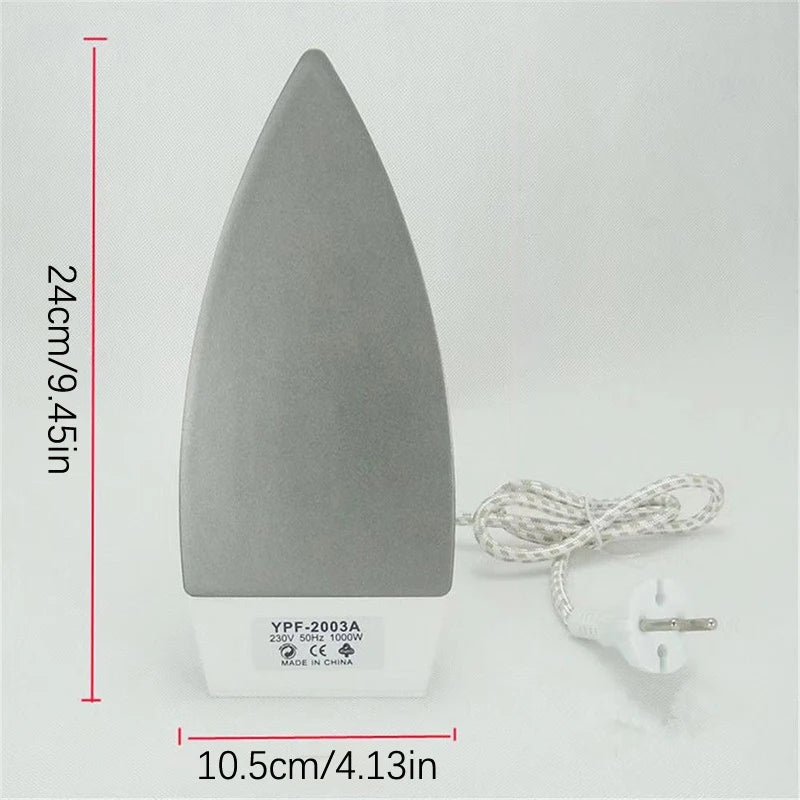 Fer électrique 1000W, 5 vitesses réglables, repassage à sec domestique sans fer à eau, perçage à chaud, transfert de chaleur pour la maison et les voyages