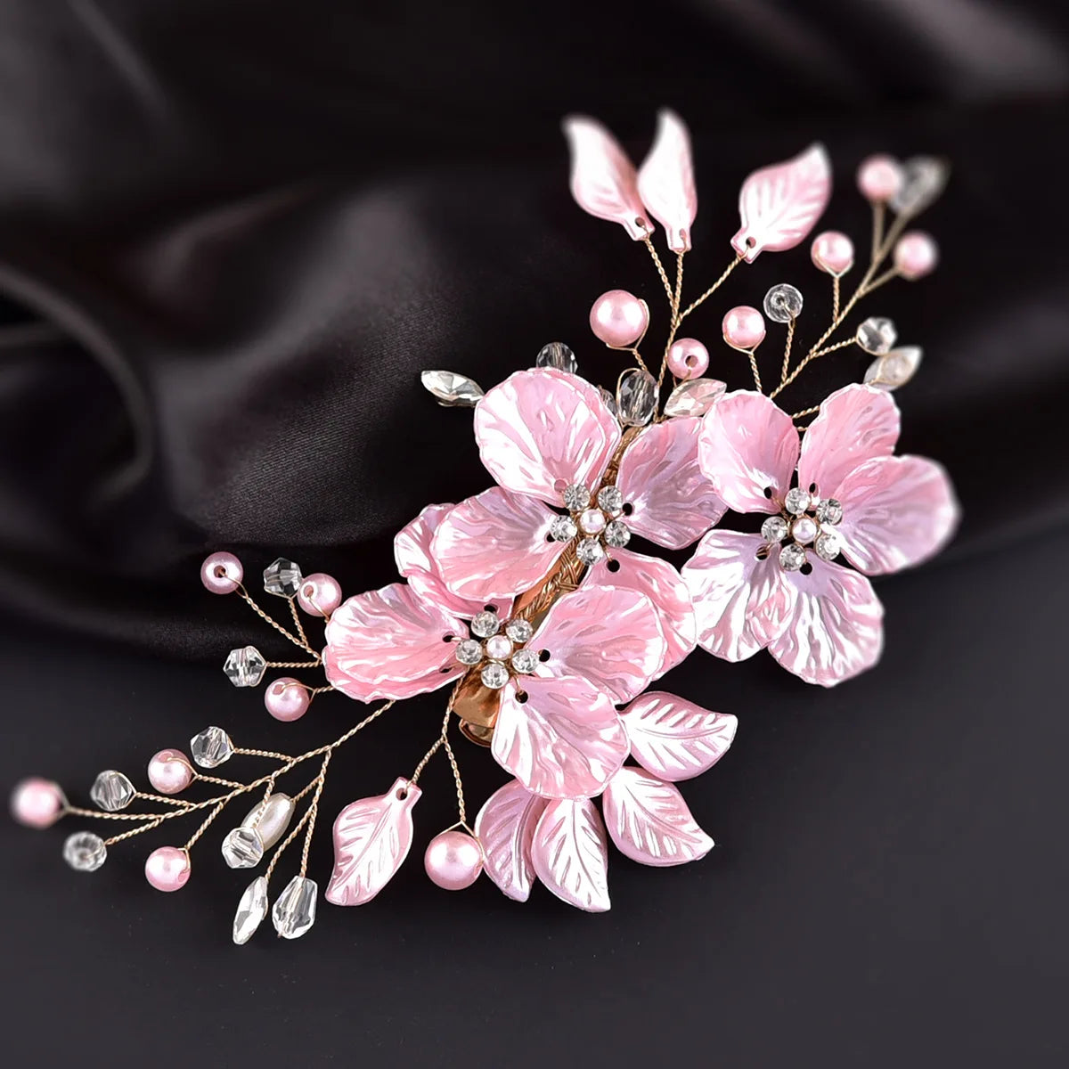 Perle Strass Diadèmes de mariée Bandeaux pour femmes Accessoires Ornements de cheveux Couleur or Bijoux Couvre-chef