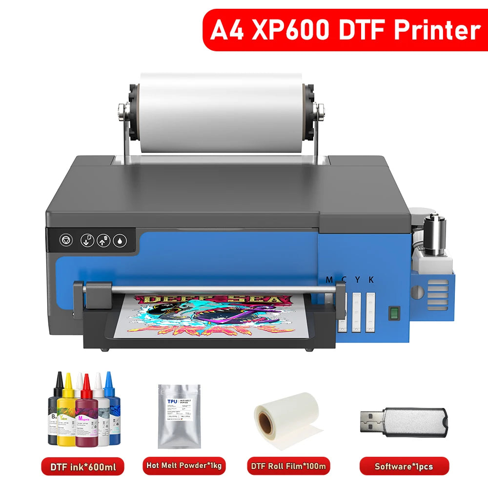 Imprimante A3 XP600 DTF, Machine d'impression par transfert Direct sur Film, impresora dtf a3 avec rouleau d'alimentation, imprimante de t-shirts pour tous les textiles