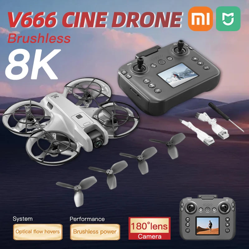 Xiaomi Mijia MINI V666 Drone 4K professionnel WIFI 5G Dron évitement d'obstacles sans brosse Altitude Mode sans tête RC quadrirotor jouets