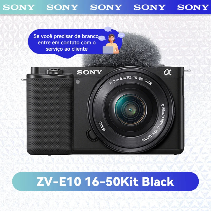Sony Alpha ZV-E10 ZVE10 APS-C appareil photo numérique Compact sans miroir photographe professionnel photographie 24.20MP 4K caméras vidéo