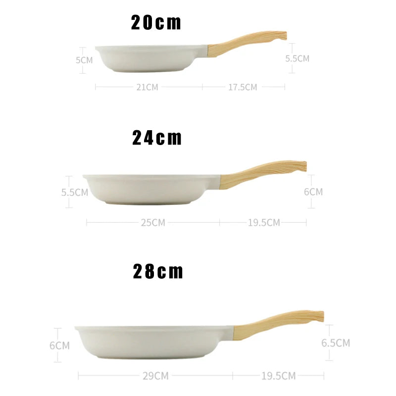 Poêle à frire Durable Wok, Pot en céramique antiadhésif, cuisinière à gaz à Induction, ustensiles de cuisine universels, casserole de cuisson pour Steak, poêle antiadhésive