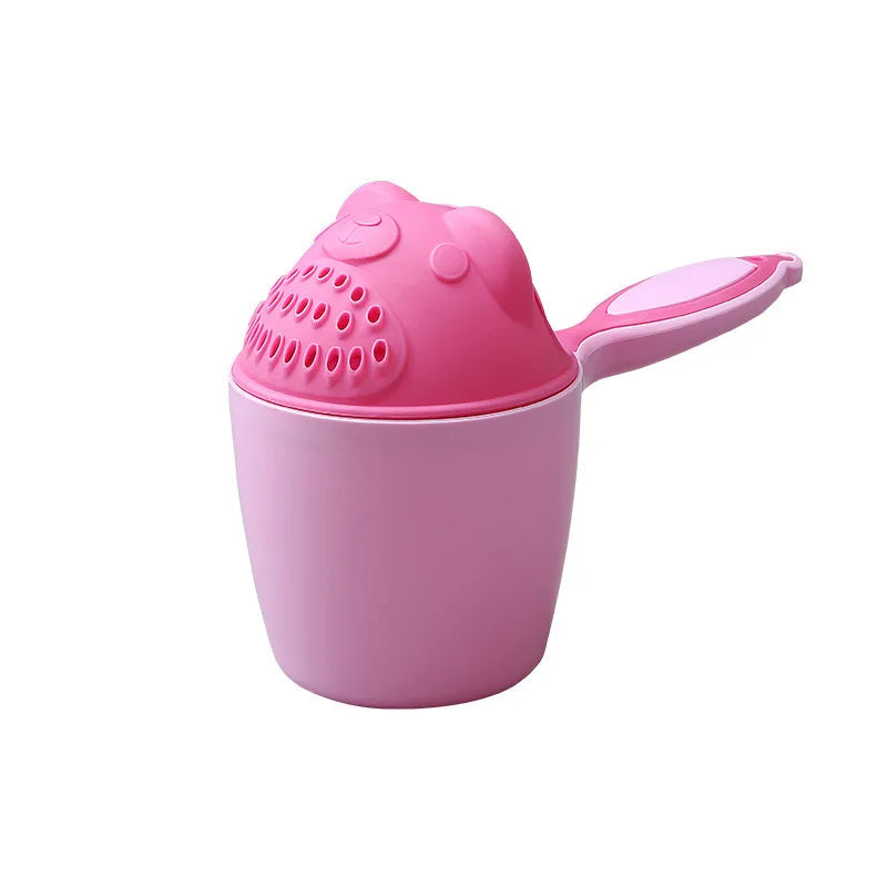 Outil de bain pour enfants, bonnet de bain cochon de dessin animé pour bébé, tasse de shampoing mignonne pour tout-petits, cuillère de lavage des cheveux, tasse de douche en Silicone souple pour nourrissons