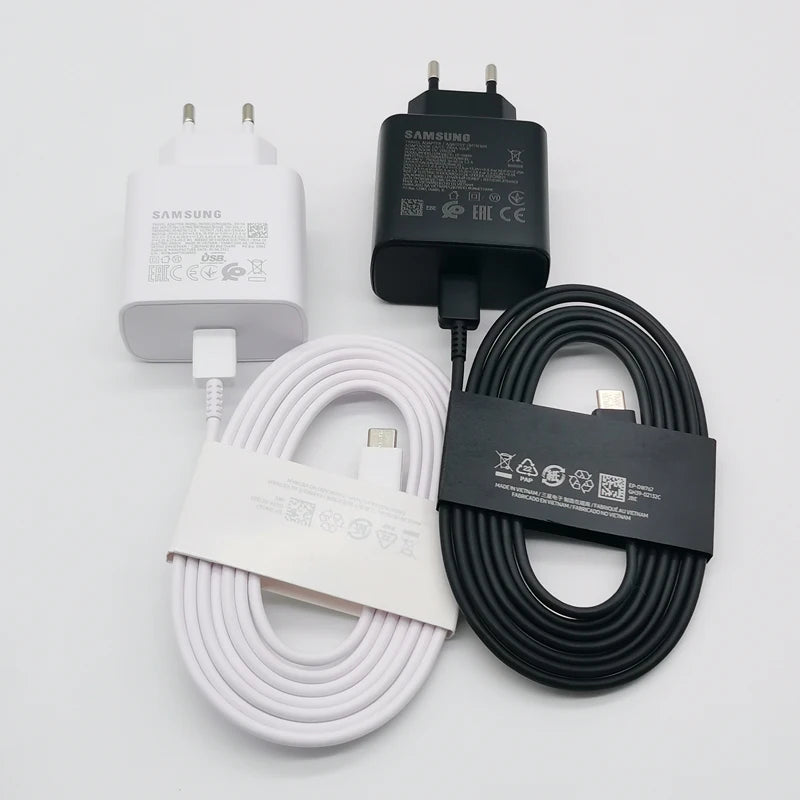 Samsung-Chargeur super rapide 45W, adaptateur 1.8m, type C pour Galaxy S24, S23, S22, S21, S20, Note 20 Ultra, 10 Z Flip, possède 6, 5, 4, 3, 2