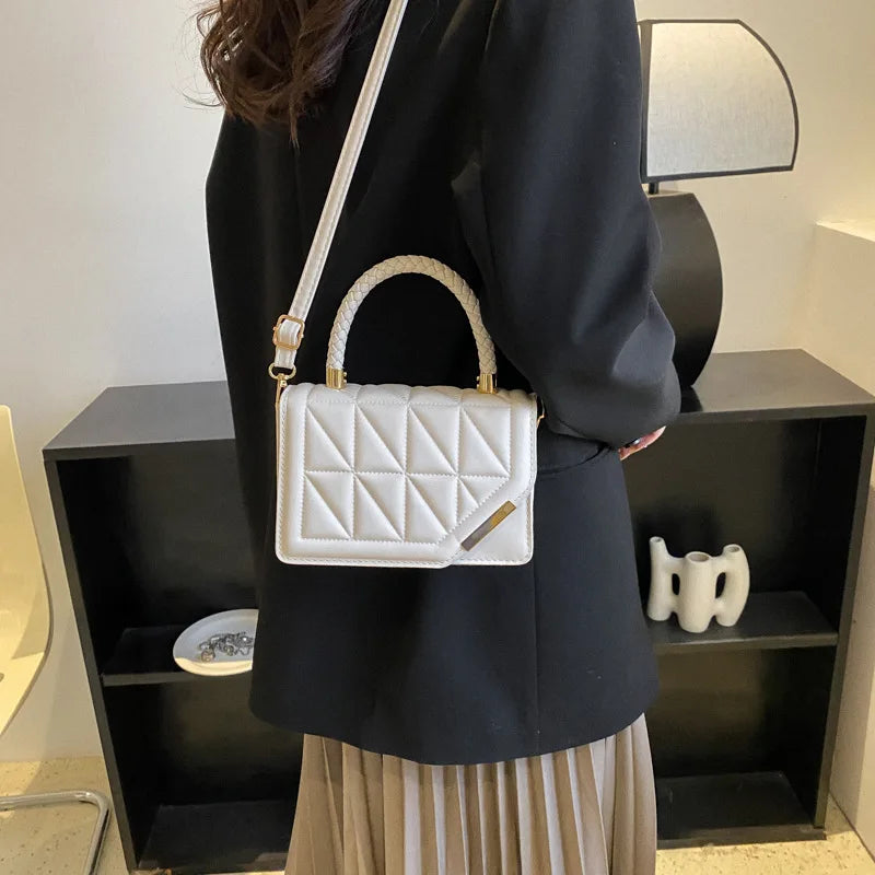 Sac à bandoulière en cuir PU à carreaux pour femmes, sacs à main de styliste, nouvelle mode 2023
