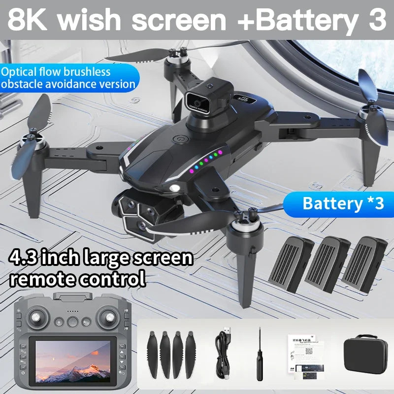 Xiaomi S12 Drone 8K professionnel double caméra GPS FPV moteur sans brosse flux optique flottant pliable quadrirotor pliable 4K Dron