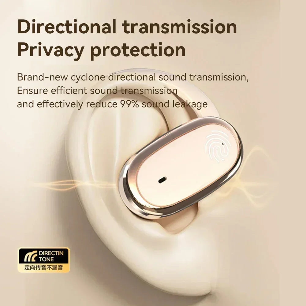 Écouteurs sans fil Bluetooth 5.4 OWS, casque d'écoute avec micro, étanche, son stéréo Hifi