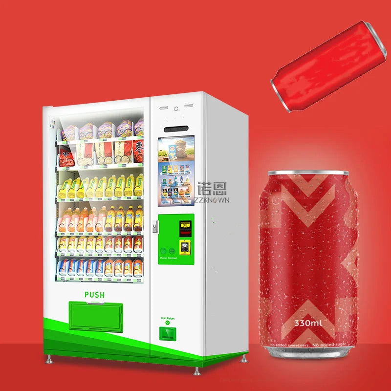 Distributeur automatique réfrigéré combiné pour aliments et boissons, bière, boissons froides, eau