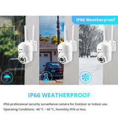 Caméra de surveillance extérieure et intérieure PTZ IP WiFi HD 4MP 2K 2MP/1080p, dispositif de sécurité sans fil, avec n'aime numérique x4, compatible Camhi Camhipro, camera surveillance exterieur sans fil