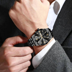 VA VOOM mode hommes montres étanche calendrier hebdomadaire en acier inoxydable affaires veilleuse haut marque montre à Quartz pour hommes