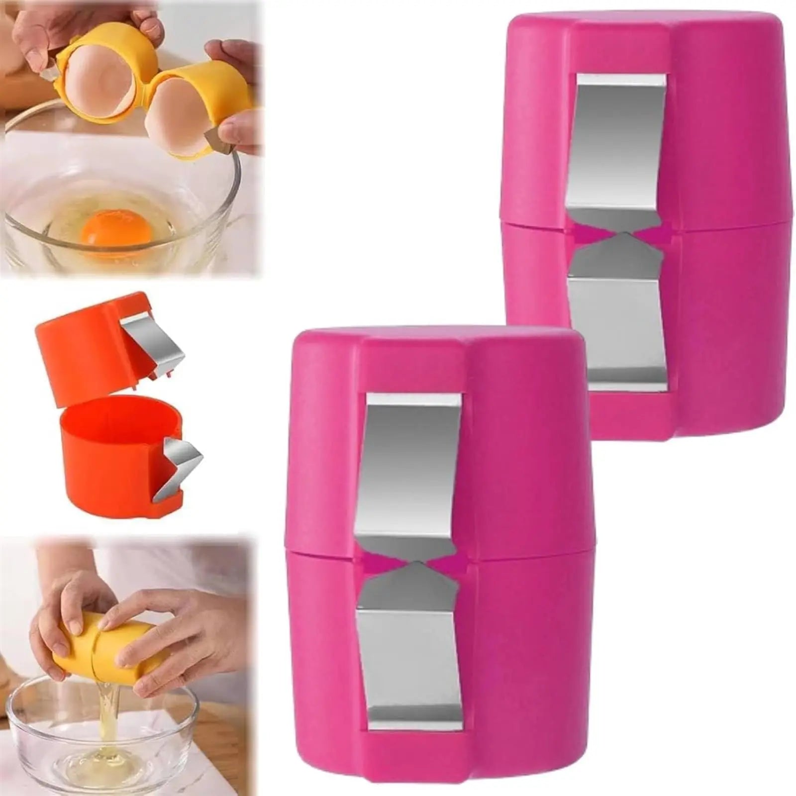 1/2pcs Egg Shell Opener Egg Cracker for Raw Eggs Hard Boiled Egg Peeler Egg Cube Egg Separator Handheld Tool Kitchen Gadgets