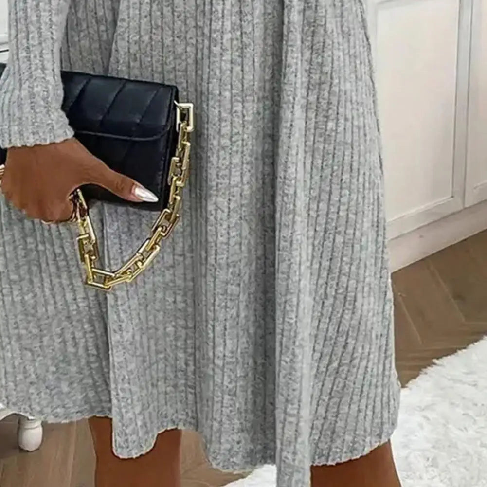 Mini robe élégante à manches longues et col en V pour femmes, robes sexy, streetwear féminin, couleur unie, mode féminine, automne, hiver, 2024