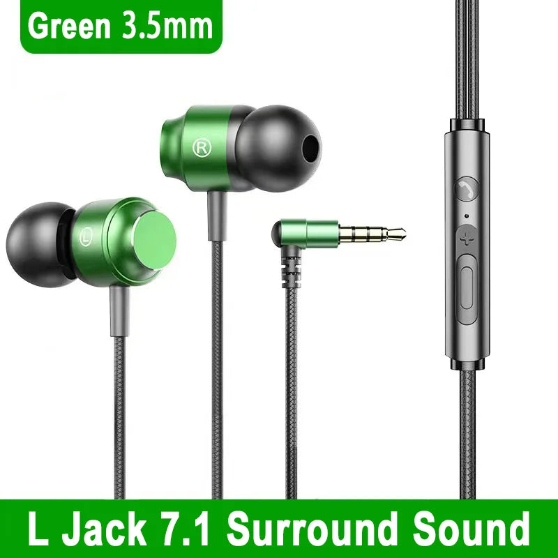 Jack Casque de jeu filaire HiFi Surround Sound avec micro Type C 3,5 mm Casque de musique pour Galaxy S24 23 iPhone 15