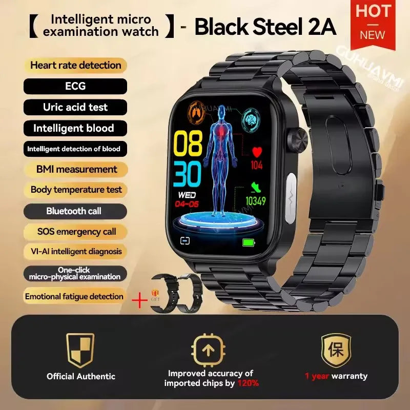 2025New moniteur de santé montre intelligente femmes analyse ECG pression artérielle piste Menstruelle appel BT 1.39 pouces écran Smartwatch dames