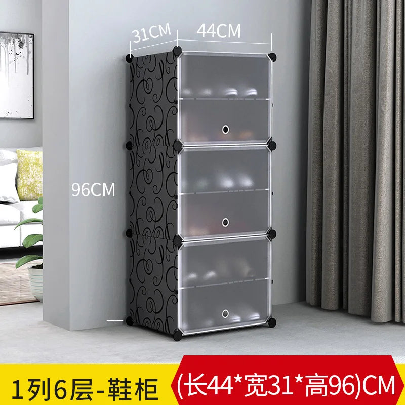 Étagère à chaussures moderne et simple multicouche, gain de place et économique, armoire anti-poussière pour la maison, étagère à chaussures de grande capacité