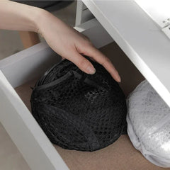Mir de tri de linge sale pliant, cadre de lavage, sac de rangement en maille pour gril, organisateurs de linge, poudres de stockage, E27