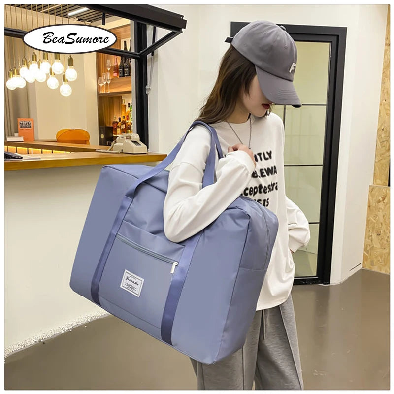 Sacs de voyage pliants de grande capacité, fourre-tout étanche, sac à main de voyage, sac de sport, rangement de Yoga, sac à bandoulière pour femmes et hommes