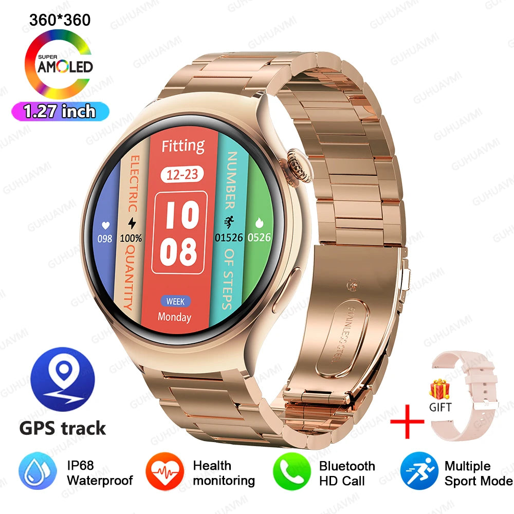 Montre connectée pour femmes, écran AMOLED HD, GPS, fréquence cardiaque, appel Bluetooth, étanche, pour l'extérieur, pour Xiaomi Ultra, nouvelle collection 2025