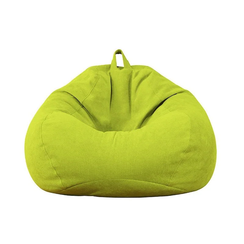 Bean Bag Chair without Filling Stuffed Giant Beanbag Sofa Bed Thick Linen Flocking Pouf Ottoman Seat Puff Lounge Furniture
