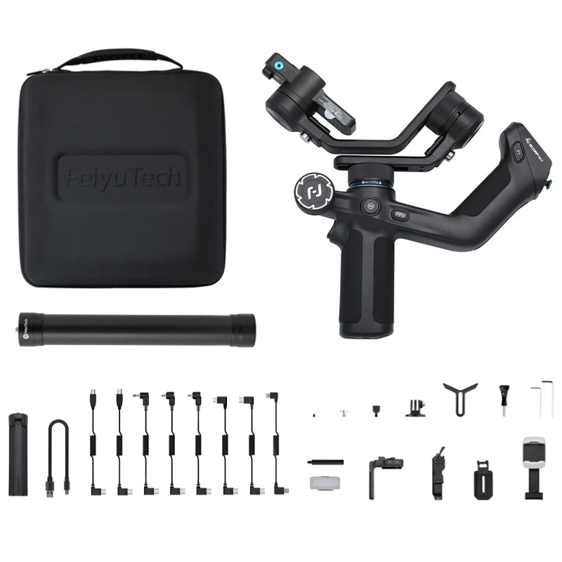 FeiyuModule SCORP Mini 2 pour caméra sans miroir, stabilisateur 3 axes pour Sony/GoPro/iPhone, suivi AI