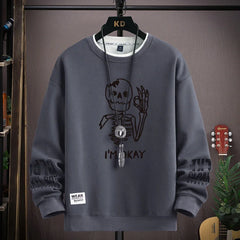 Sweat-shirt à manches longues pour hommes, imprimé ours Cool, mode, vêtements pour hommes, kaki, col rond, Harajuku, Design exclusif, automne