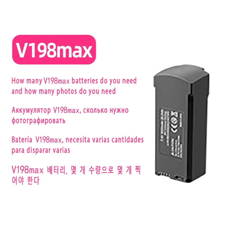 Batterie de Drone Rechargeable Compatible V168 V198/V198MAX M6 Z908 S2S V88 V66 V666