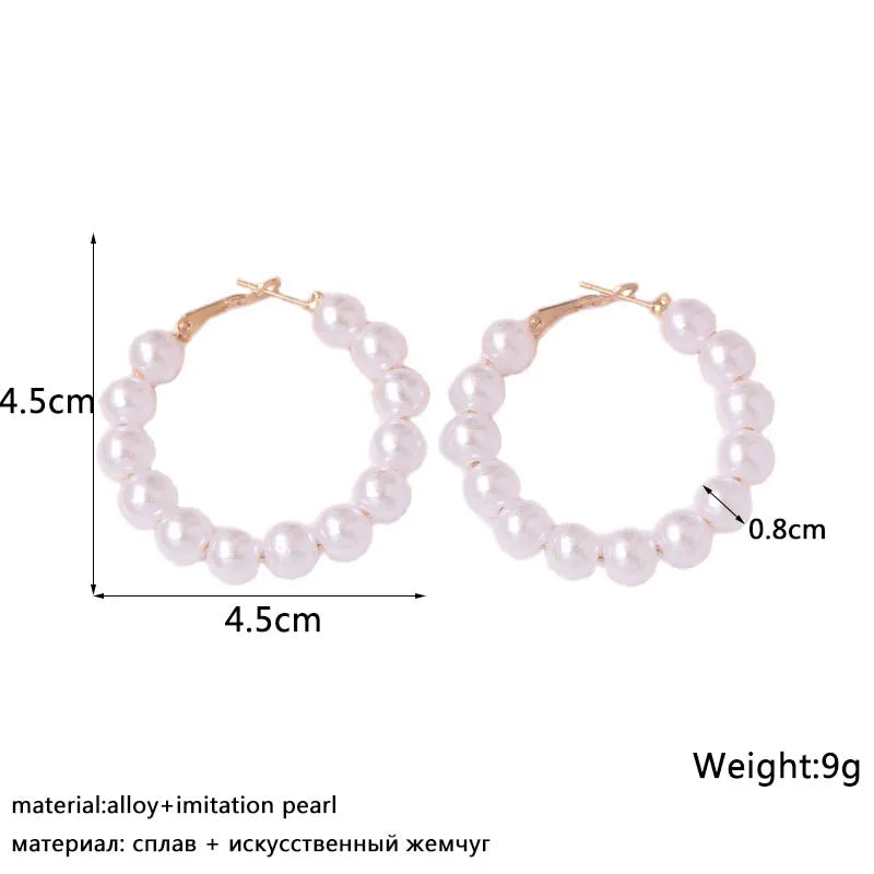 Imitaiton perle boucles d’oreilles pour les femmes élégant coréen mode filles oreille accessoires blanc couleur perle boucles d’oreilles bijoux de mariage