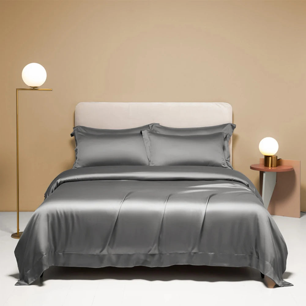 VEV-ESTHETE-Parure de Lit Rose Pur 100%, Ensemble de Literie Solide, Juste de Document athlon, Taie d'Oreiller, Drap de Lit, Juste de Couette, Double King Queen