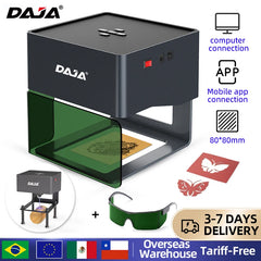 DAJA DJ6 Mini graveur Laser Portable bricolage Bluetooth Machine peint chien étiquette papier cuir en bois plastique Logo CNC Machine