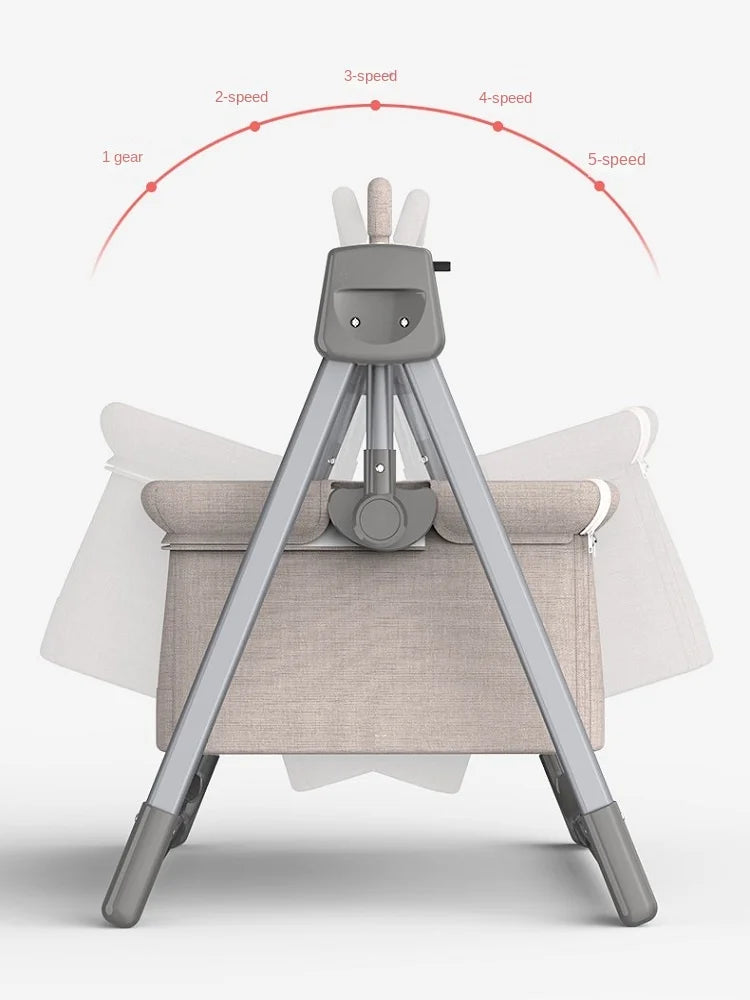 Berceau Électrique Multifonction pour Bébé de 0 à 3 ans, Chaise à Bascule Intelligente, mir de Couchage pour Nouveau-né