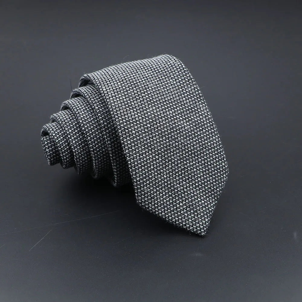 Cravates pour hommes 6cm classique coton fait à la main Skinny cou cravates solide rayé étroit col mince cravate décontracté à carreaux cravate homme cravat cadeau