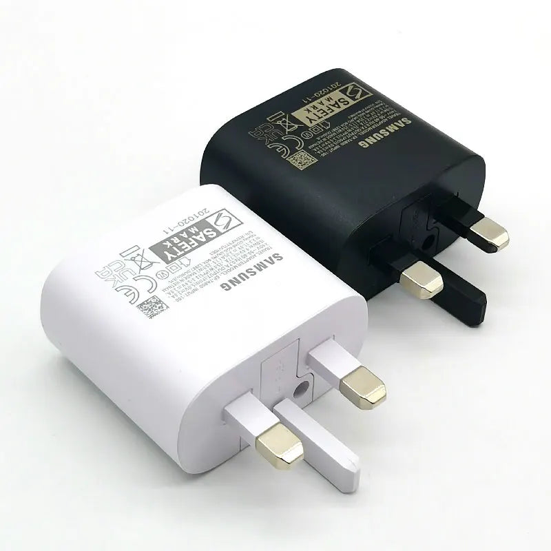 Adaptateur de chargeur Super rapide pour Samsung, prise britannique 25W, pour Galaxy Z Flip Fold 6 5 4 3 2 S24 S23 S22 S21 S20 Ultra FE A15 A25 A35 A55