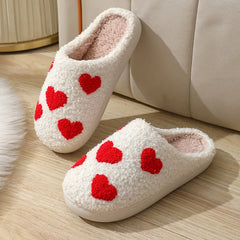 Pantoufles de mode familiale pour femmes et hommes, sandales plates chaudes de dessin animé pour la maison, mignonnes diapositives antidérapantes, chaussures de noël pour Couples, automne hiver 2024