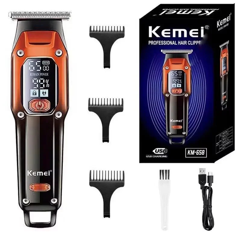 Original Kemei barbier tondeuse à cheveux professionnel électrique barbe tondeuse à cheveux Rechargeable Lithium coupe de cheveux Machine pour hommes