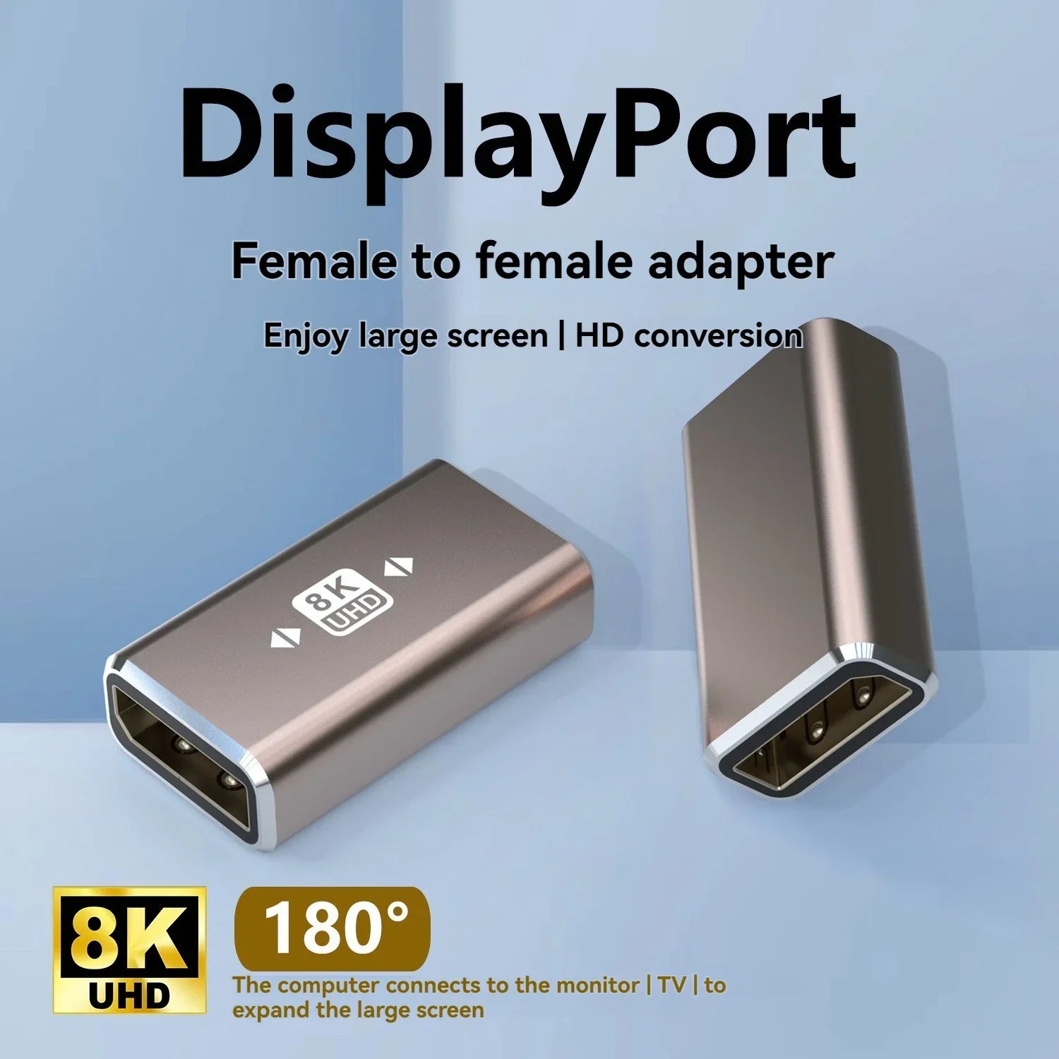 DP mâle à femelle coude à Angle droit de 90 degrés affichage de carte graphique d'ordinateur convertisseur Displayport 4K144hz tête de direction HD 8k