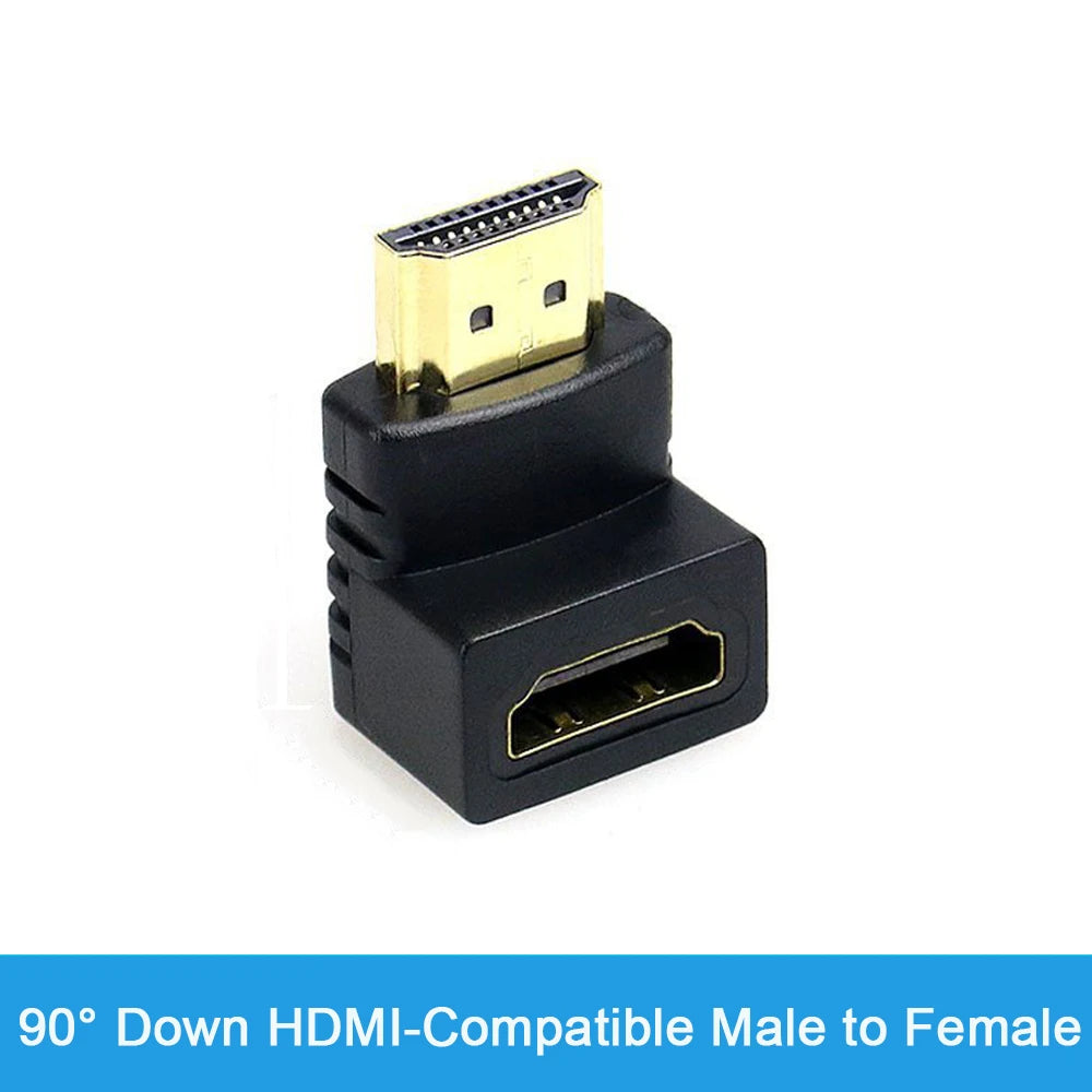 Adaptateur Compatible HDMI, convertisseur mâle à femelle à Angle droit de 90 à 270 degrés, connecteur HD 4K, prolongateur Mini/Micro Compatible HDMI