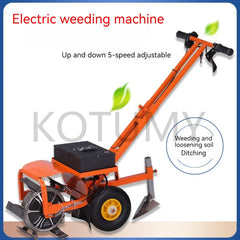 Tondeuse à gazon électrique avec fonction de désherbage et de rotation du sol, désherbage, ameublissement du sol