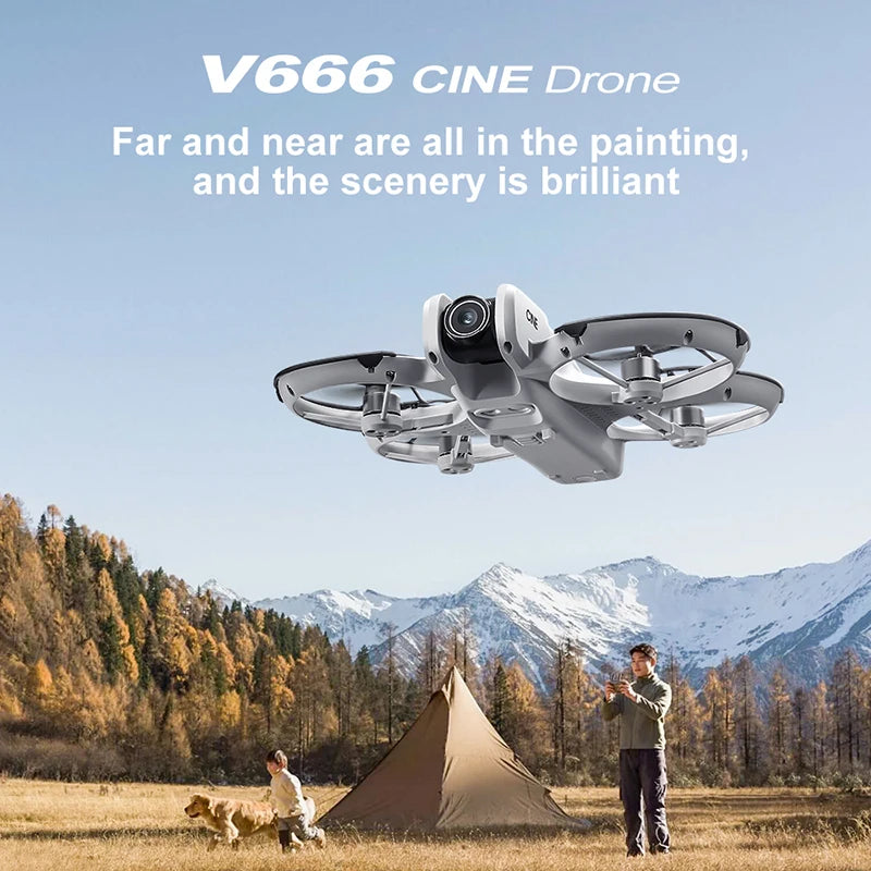 XIAOMI Mini V666 Drone 8k professionnel Wifi 5g Dron évitement d'obstacles sans brosse Altitude Mode sans tête Rc quadrirotor jouets nouveau